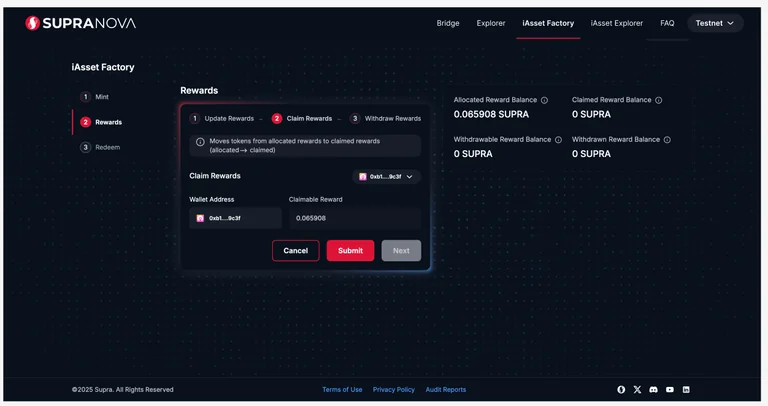 Claim Rewards Section
