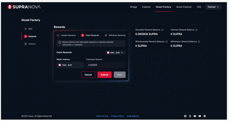 Claim Rewards Section