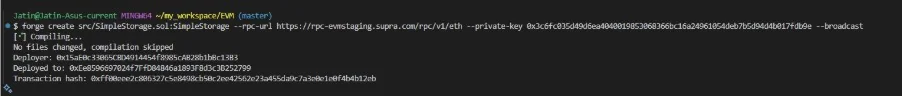 Foundry Deploy Result