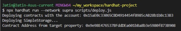 Hardhat Deploy Result