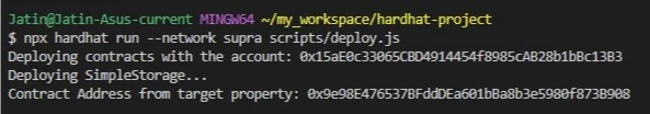 Hardhat Deploy Result