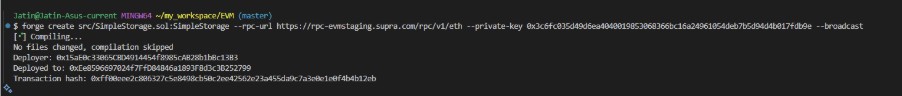Foundry Deploy Result