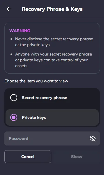 StarKey Private Key